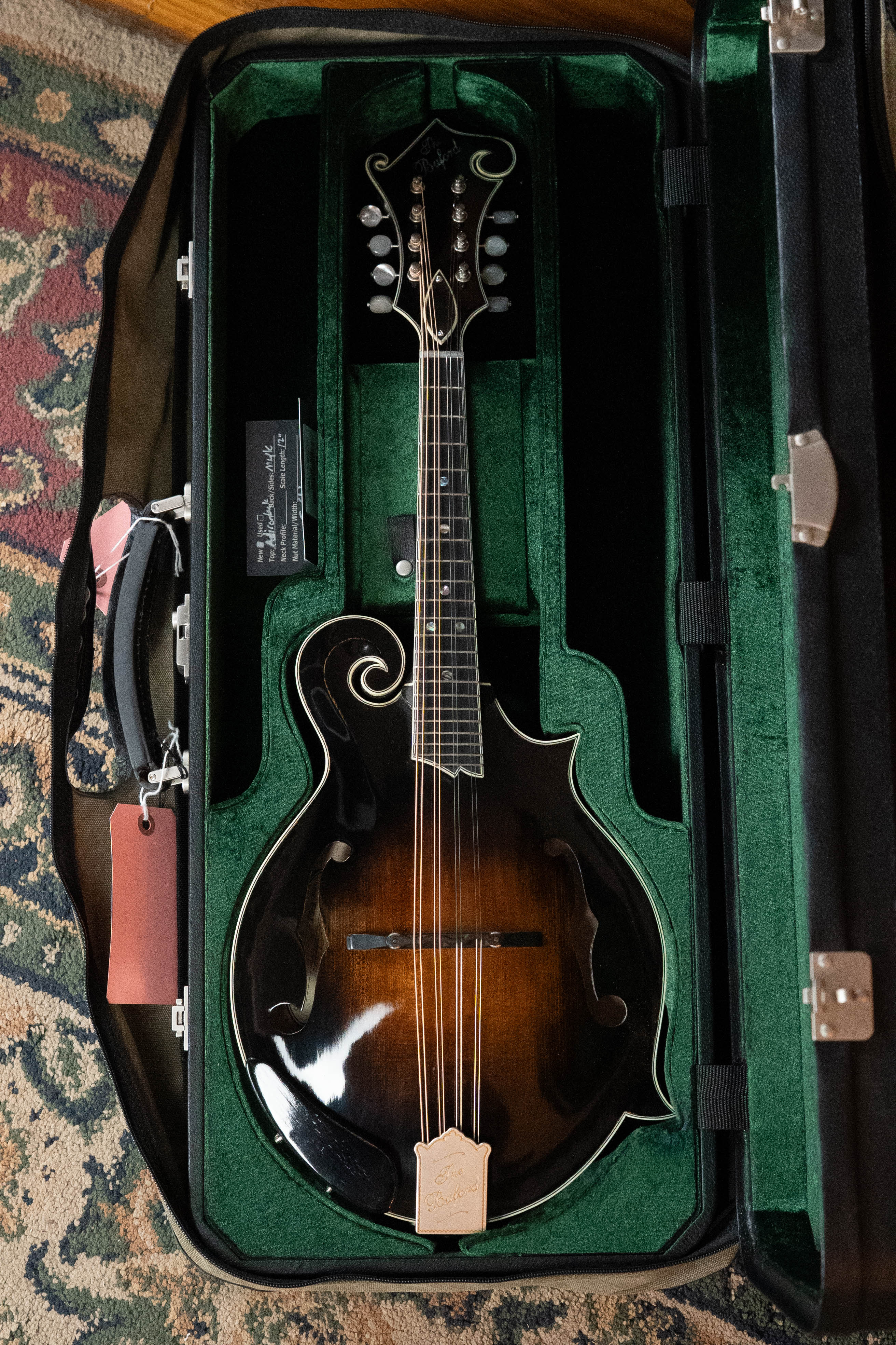 (New - Player Wear) 2025 Buford F-5T Torrefied Adirondack/Maple F-Style Hand-Carved Mandolin #011 - Image 15