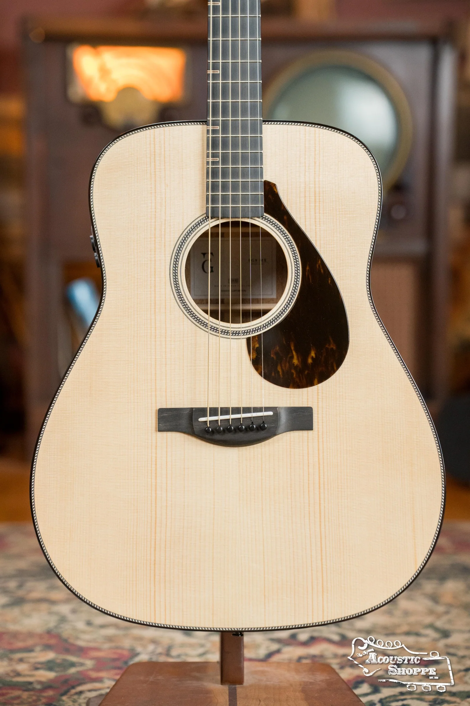 Yamaha FG9 MX Adirondack/Mahogany Dreadnought Guitar w/Atmosfeel Pickup #060A - Image 7