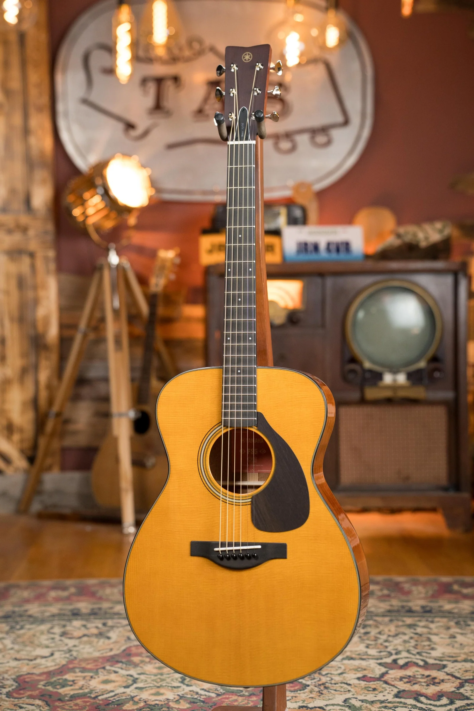 Yamaha FS5 GL New GLOSS Red Label Sitka/Mahogany Concert Acoustic Guitar #600A - Image 6