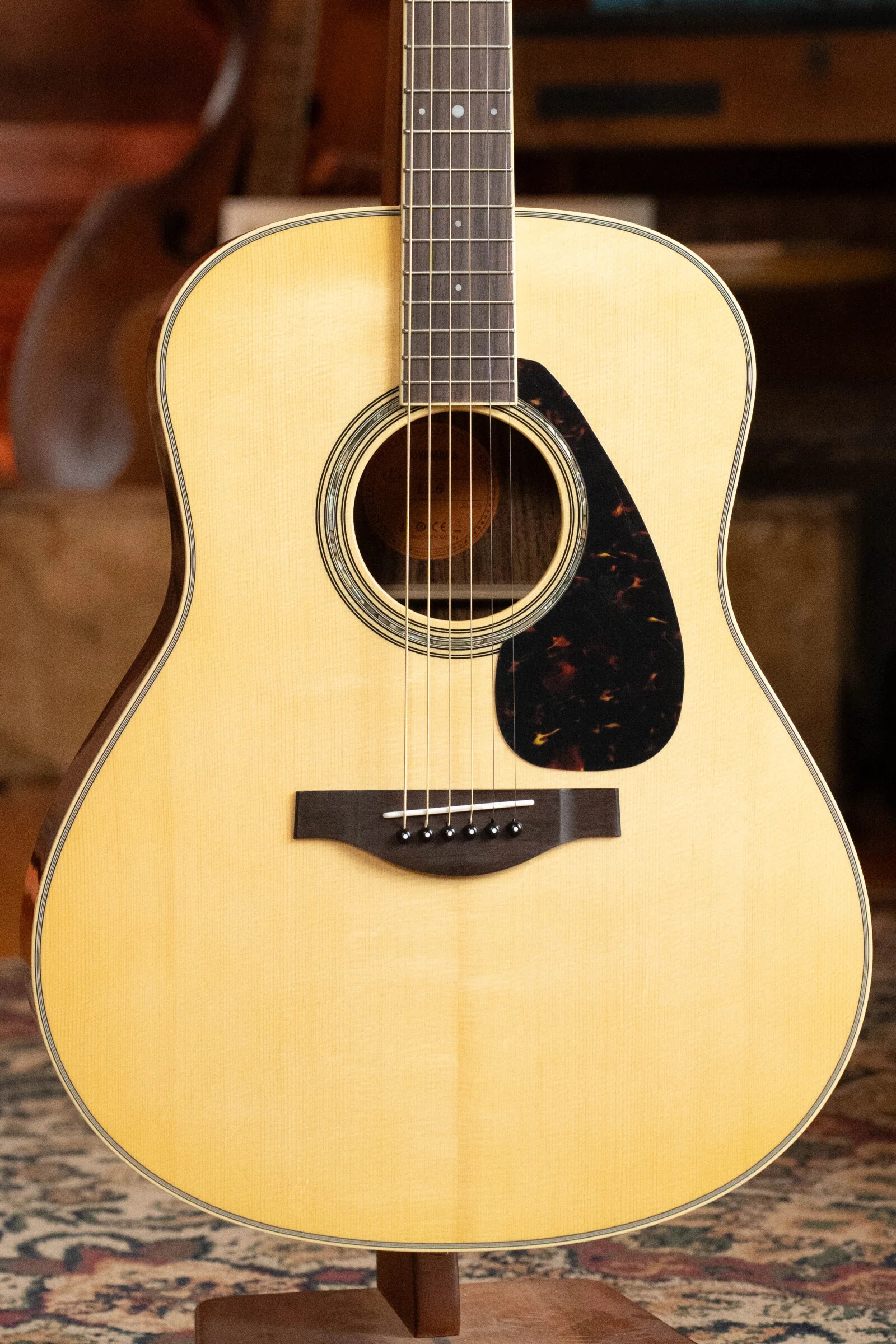 Yamaha LL6 Natural ARE Engelmann/Rosewood Dreadnought Guitar w/SRT Piezo Pickup #0591 - Image 8