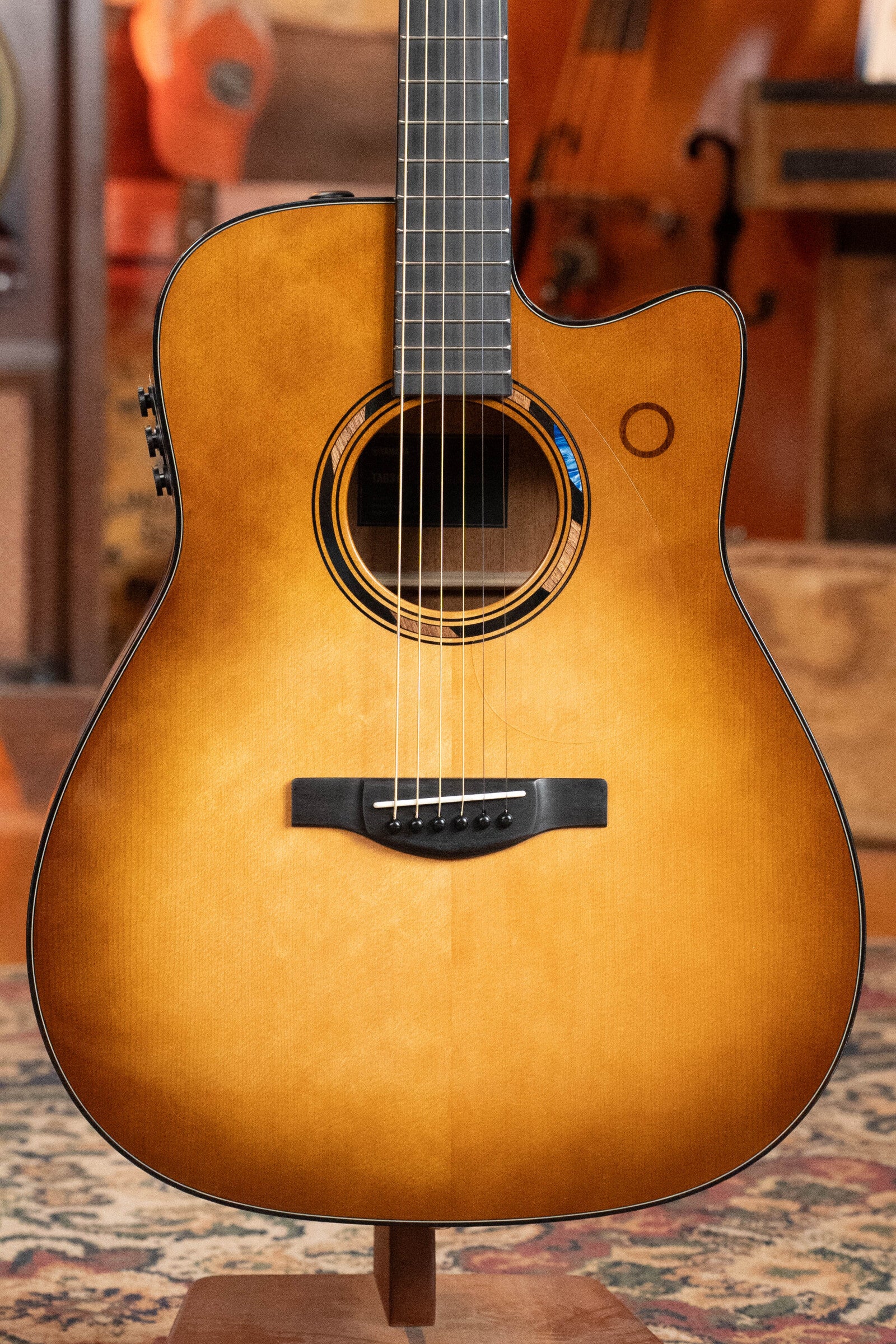 Yamaha TAG3 C-SDB Sitka/Mahogany Sandburst Dreadnought Guitar w/the NEWEST TransAcoustic System #0458 - Image 8