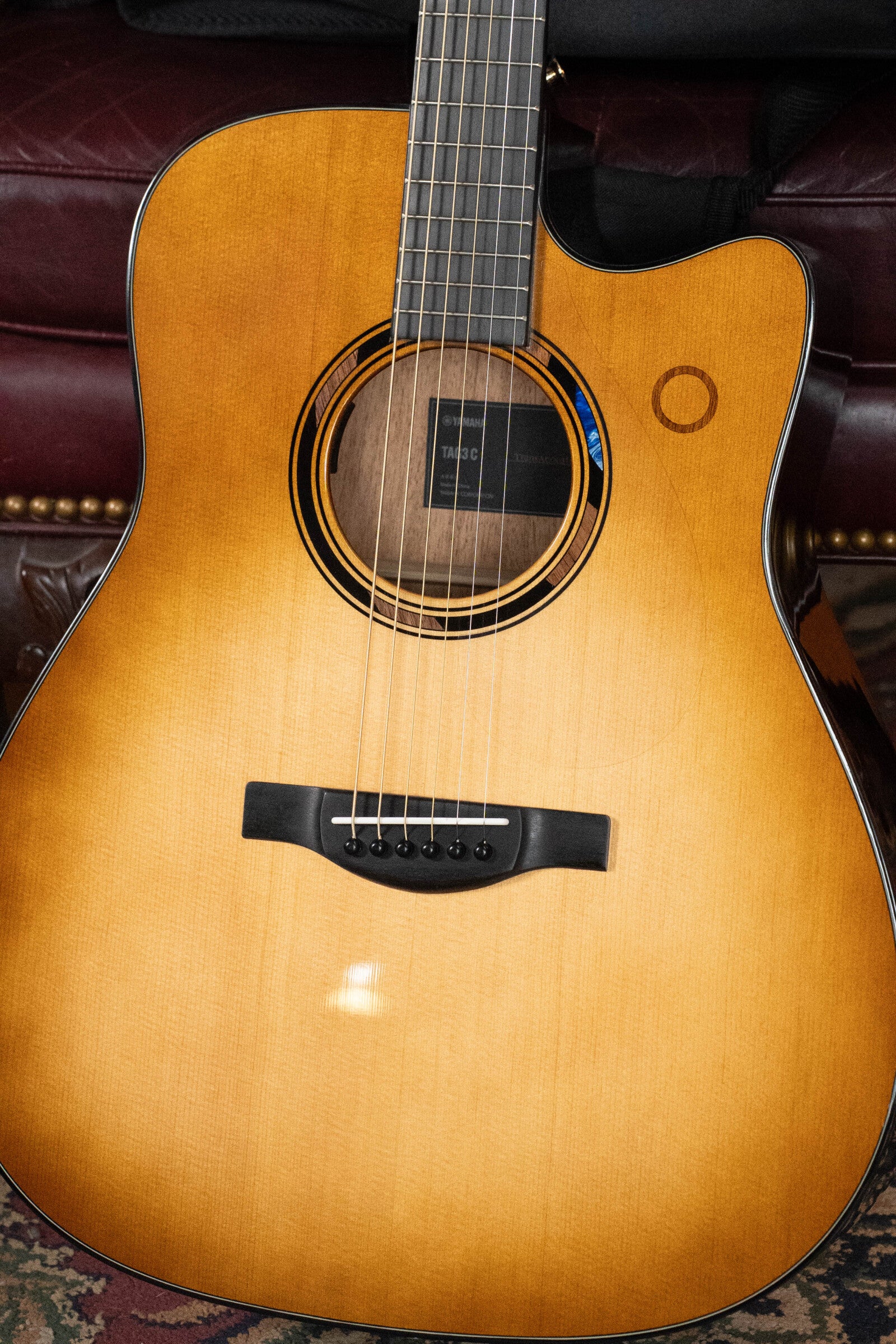 Yamaha TAG3C-SDB Sitka/Mahogany Sandburst Dreadnought Guitar w/the NEWEST TransAcoustic System #0649 - Image 2
